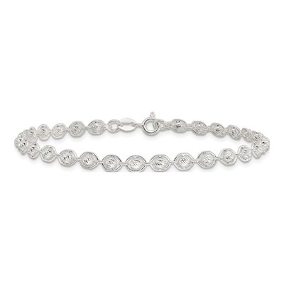 Sterling Silver Beaded Bracelet – view 4