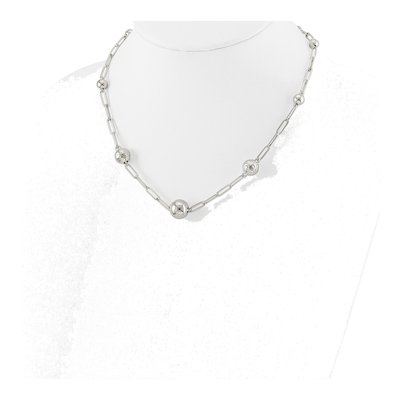 Sterling Silver Beaded Toggle Necklace – view 2