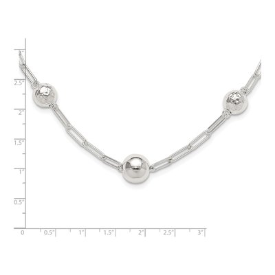 Sterling Silver Beaded Toggle Necklace – view 4