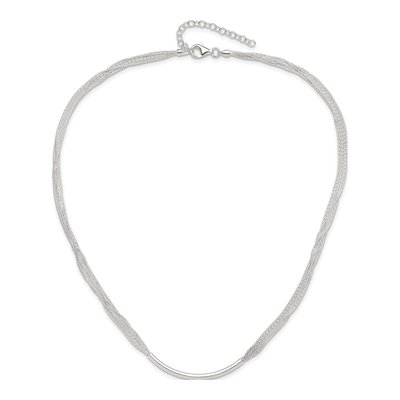 Sterling Silver 0.6mm Multi-Strand Tube Link Chain – view 3
