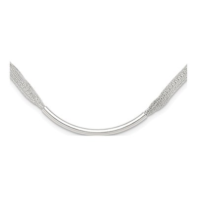 Sterling Silver 0.6mm Multi-Strand Tube Link Chain