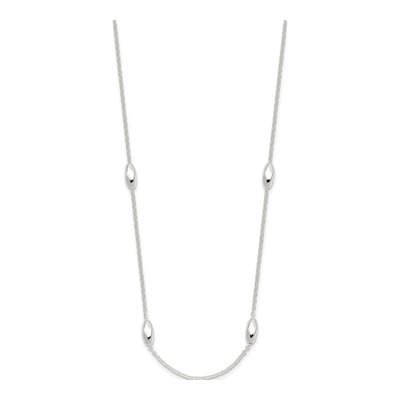 Sterling Silver Beaded Link Necklace – view 3