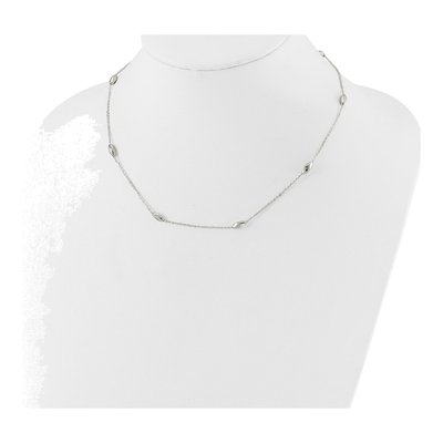 Sterling Silver Beaded Link Necklace – view 4