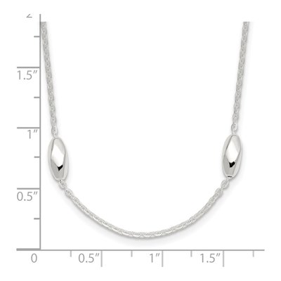 Sterling Silver Beaded Link Necklace – view 5