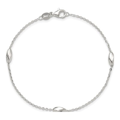 Sterling Silver Beaded Link Bracelet – view 5