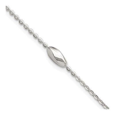 Sterling Silver Beaded Link Bracelet