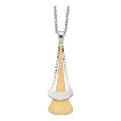 Gold-Plated Sterling Silver Fancy Pendant Necklace
