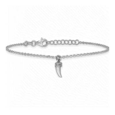 Sterling Silver 3D Horn Bracelet – view 3