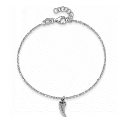 Sterling Silver 3D Horn Bracelet – view 4