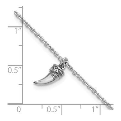 Sterling Silver 3D Horn Bracelet – view 5