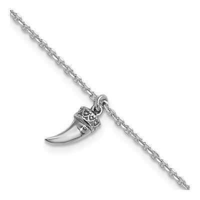 Sterling Silver 3D Horn Bracelet
