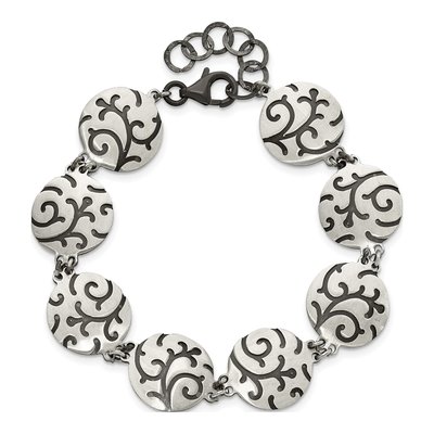 Sterling Silver Swirl Disc Station Pendant – view 4