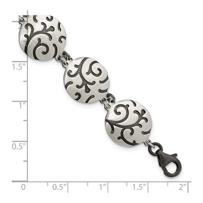 Sterling Silver Swirl Disc Station Pendant – view 5