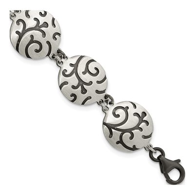 Sterling Silver Swirl Disc Station Pendant