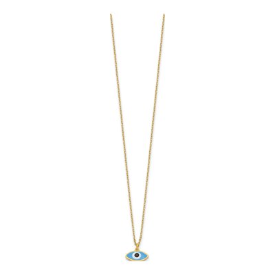 Gold-Plated Sterling Silver Evil Eye Pendant Necklace – view 2