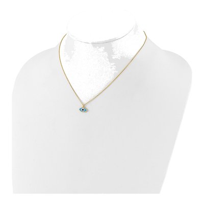 Gold-Plated Sterling Silver Evil Eye Pendant Necklace – view 3