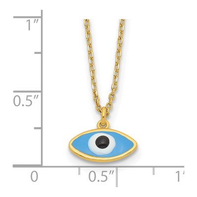 Gold-Plated Sterling Silver Evil Eye Pendant Necklace – view 4