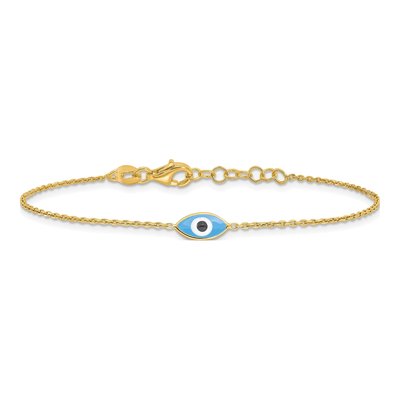 Gold-Plated Sterling Silver Evil Eye Bracelet – view 4