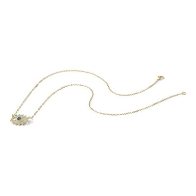 Gold-Plated Sterling Silver Crystal Evil Eye Pendant Necklace – view 6
