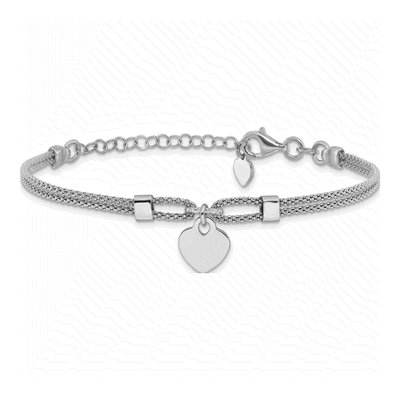 Sterling Silver Heart Dangle Bracelet – view 4