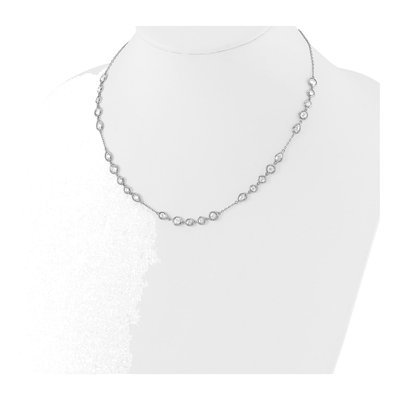 Sterling Silver CZ Fancy Necklace – view 2