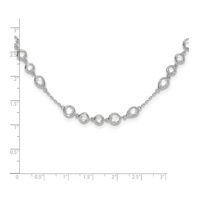 Sterling Silver CZ Fancy Necklace – view 4