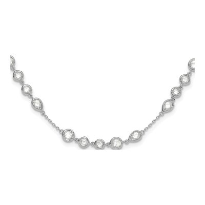 Sterling Silver CZ Fancy Necklace