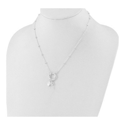 Sterling Silver Heart Miraculous Cross Necklace – view 4