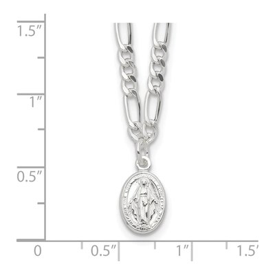Sterling Silver Miraculous Medal Necklace – view 5