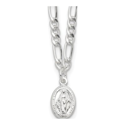 Sterling Silver Miraculous Medal Necklace
