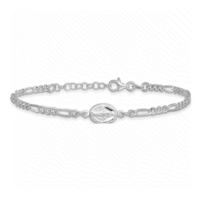 Sterling Silver Miraculous Medal Bracelet – view 4