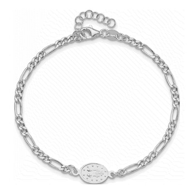 Sterling Silver Miraculous Medal Bracelet – view 5
