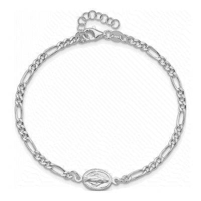 Sterling Silver Miraculous Medal Bracelet – view 6