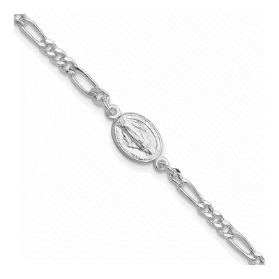 Sterling Silver Miraculous Medal Bracelet