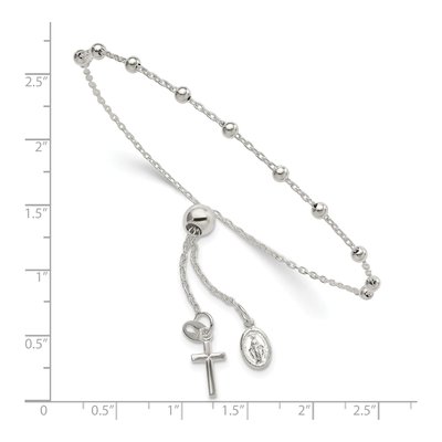 Sterling Silver Adjustable Rosary Bracelet – view 4