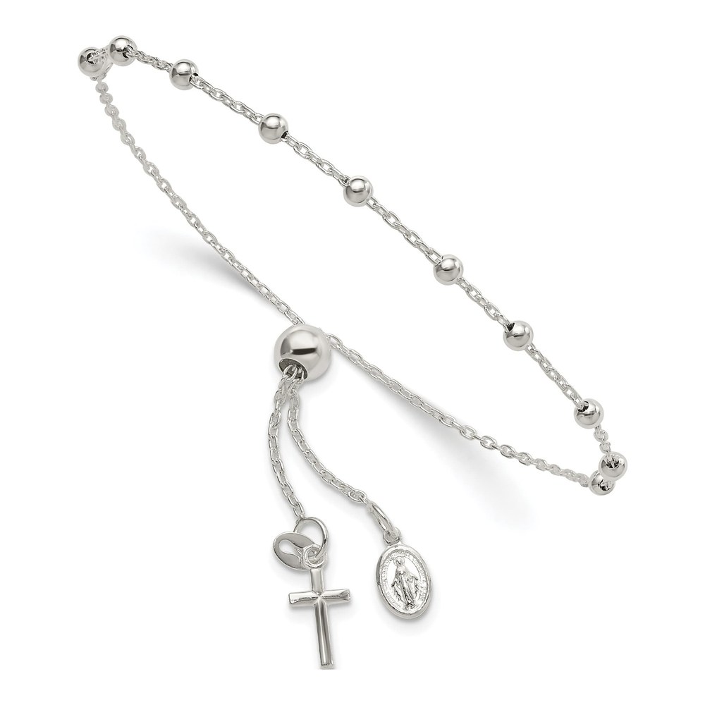 Sterling Silver Adjustable Rosary Bracelet