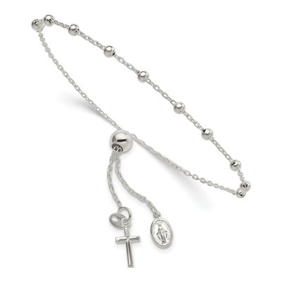 Sterling Silver Adjustable Rosary Bracelet