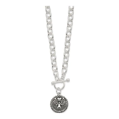 Sterling Silver Guardian Angel Toggle Necklace – view 3