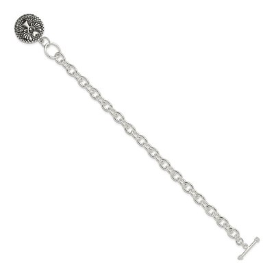 Sterling Silver Guardian Angel Toggle Bracelet – view 3