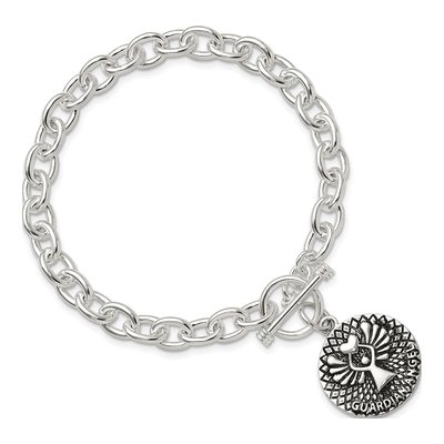 Sterling Silver Guardian Angel Toggle Bracelet – view 5