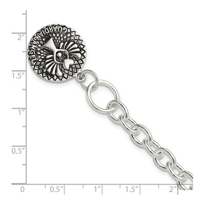 Sterling Silver Guardian Angel Toggle Bracelet – view 6