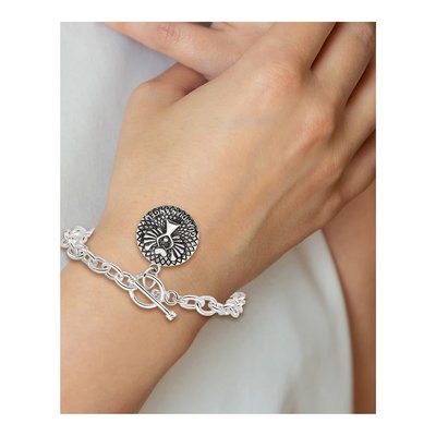 Sterling Silver Guardian Angel Toggle Bracelet – view 7