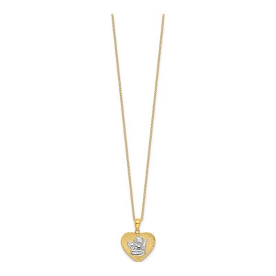 Gold-Plated Sterling Silver Angel Heart Necklace – view 2