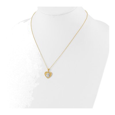 Gold-Plated Sterling Silver Angel Heart Necklace – view 3