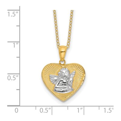 Gold-Plated Sterling Silver Angel Heart Necklace – view 4