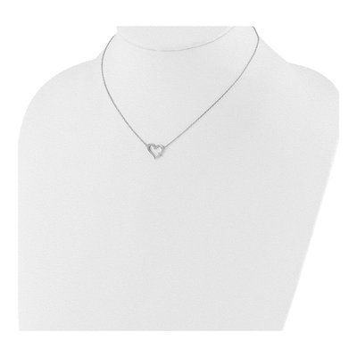 Sterling Silver Heart Cross Necklace – view 4