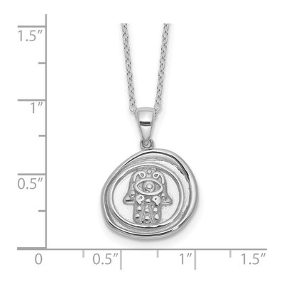 Sterling Silver Hamsa Necklace – view 4