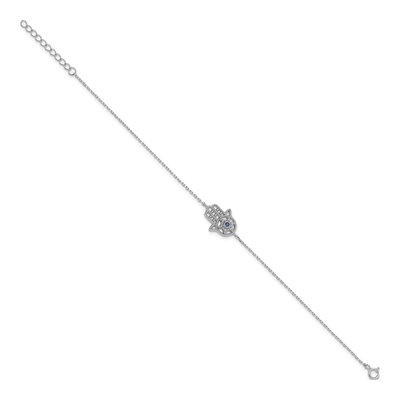 Sterling Silver Hamsa Bracelet & Necklace Set – view 3