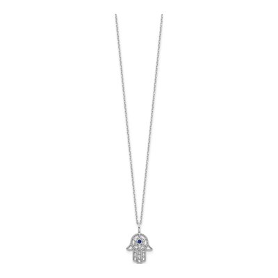 Sterling Silver Hamsa Bracelet & Necklace Set – view 8