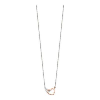 Sterling Silver Double Heart Necklace – view 3